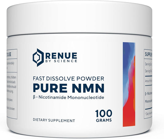 RENUE by Science NMN Powder | 100g Fast Dissolve Powder Supplement | 500mg Nicotinamide Mononucleotide per Serving